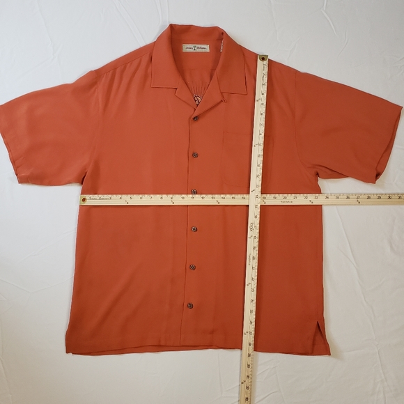 Men's Tommy Bahama Paradise Nation Orange Camp Shirt Size L - Picture 5 of 12